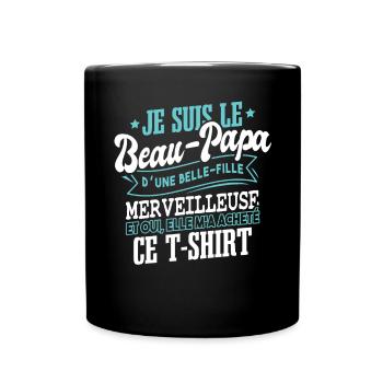 Idée Cadeau Fête Des Pères Beau-Papa - Mug uni - noir - Devant