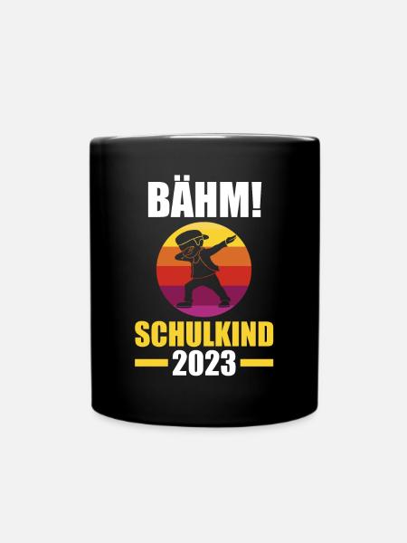 Schulkind 2023 Schulbeginn Einschulung - Tasse einfarbig - Schwarz