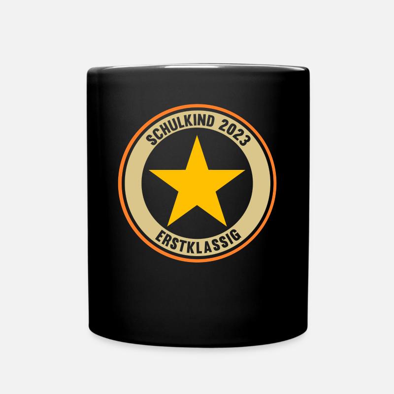 Schulkind 2023 Schulbeginn Einschulung - Tasse einfarbig - Schwarz
