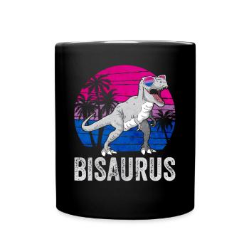 Bi Pride Bisexuel Flag Trex LGBTQ - Mug uni - noir - Devant