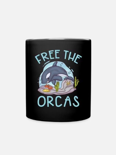 Orca Wal Geschenke - Tasse einfarbig - Schwarz