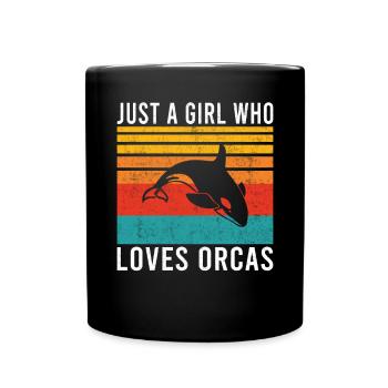 Orca Wal Geschenke - Tasse einfarbig - Schwarz - Vorne