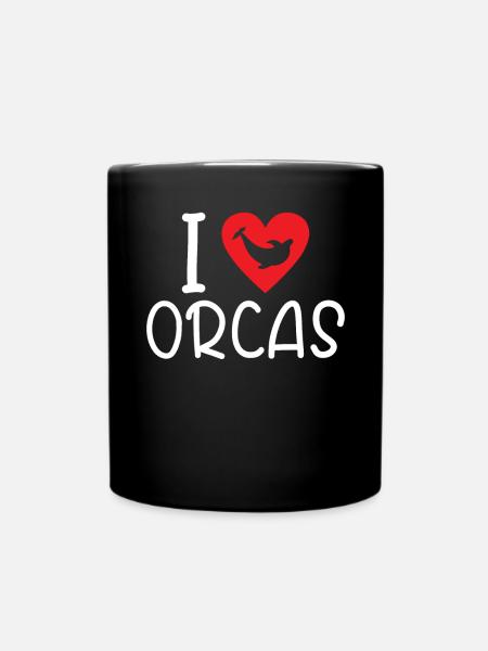 Orca Wal Geschenke - Tasse einfarbig - Schwarz