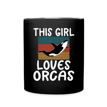 Geschenke zum Suchbegriff: "Orca Wal" - Tasse einfarbig - Schwarz - Vorne