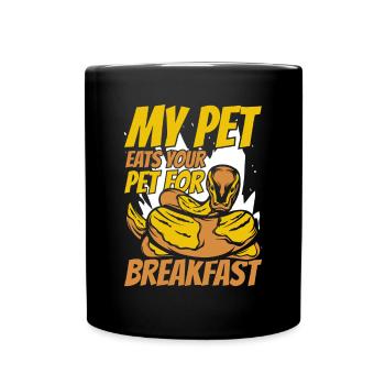 Mon animal mange votre animal de compagnie pour le petit déjeuner Python Banane - Mug uni - noir - Devant