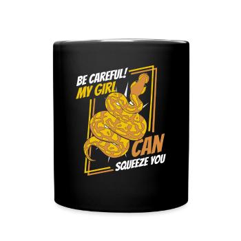 My Girl Can Squeeze You Python Snake Banana - Full Colour Mug - black - Front