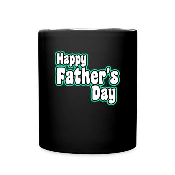 Happy Father's day - Tasse einfarbig - Schwarz - Vorne