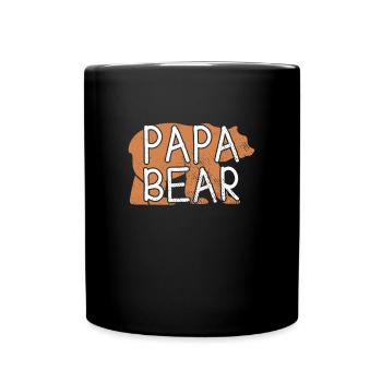 Papa bear - Tasse einfarbig - Schwarz - Vorne