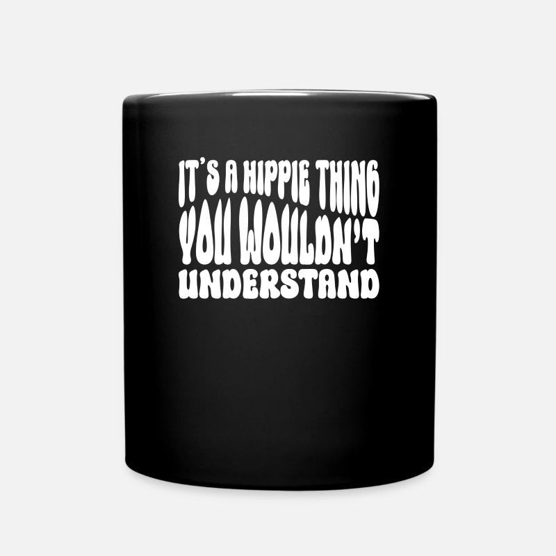 This is a hippie thing - hippie costume - Full Colour Mug - black