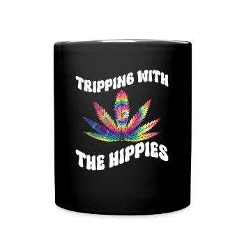 Tripping With The Hippies - Hippie Costume Tie Dye - Full Colour Mug - black - Front