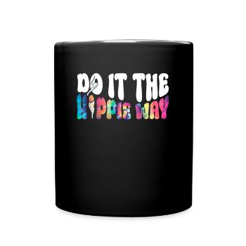 Do It The Hippie Way - Hippie Costume Tie Dye - Full Colour Mug - black - Front