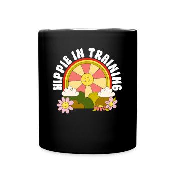 Hippie In Training - Hippie Kostüm Tie Dye - Tasse einfarbig - Schwarz - Vorne