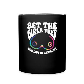 Hippie Costume Tie Dye No Bra - Full Colour Mug - black - Front