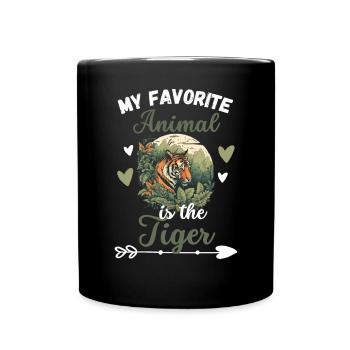 Tiger Gift My favorite animal is the tiger - Full Colour Mug - black - Front