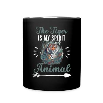Predator Animal Lover Funny Gift Tiger - Full Colour Mug - black - Front