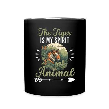 The tiger is my spiritual animal Asia Tiger - Full Colour Mug - black - Front