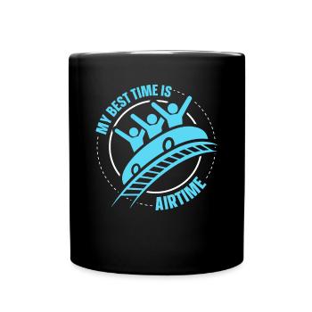 My Best Time Is Airtime Roller Coaster - Full Colour Mug - black - Front