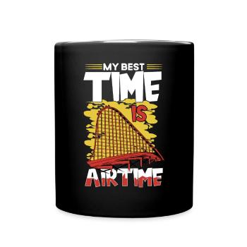 My Best Time Is Airtime Roller Coaster - Full Colour Mug - black - Front