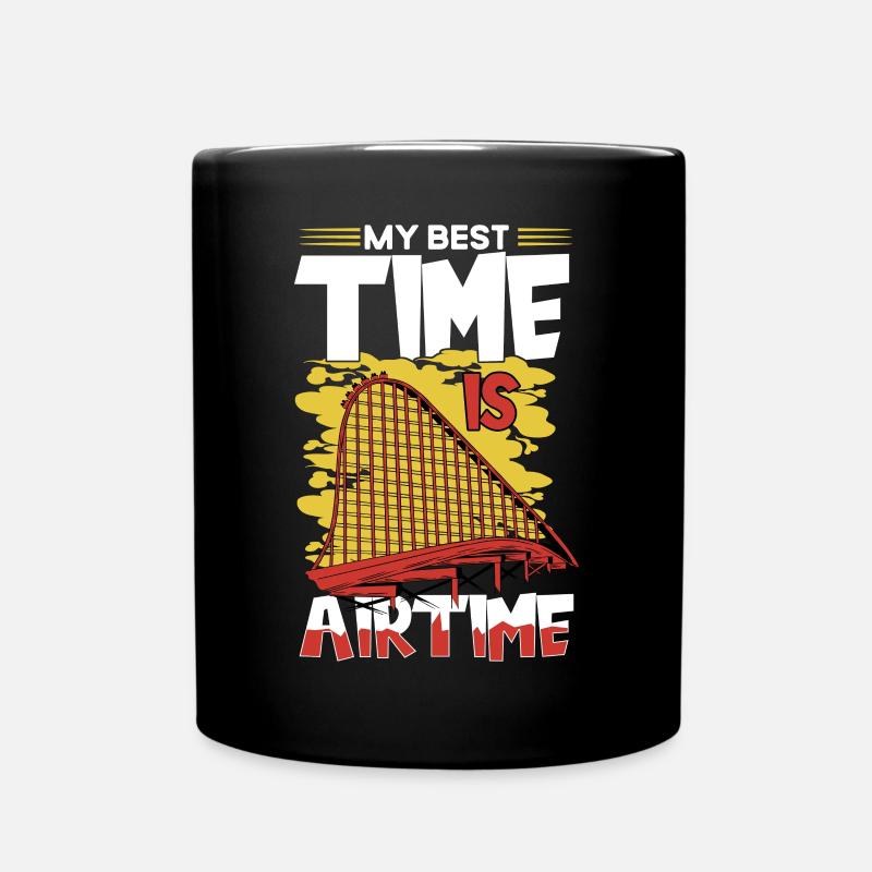 My Best Time Is Airtime Roller Coaster - Tasse einfarbig - Schwarz
