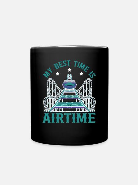 My Best Time Is Airtime Roller Coaster - Tasse einfarbig - Schwarz