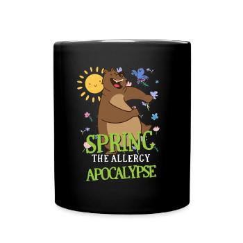 Printemps L’apocalypse de l’allergie drôle de dicton - Mug uni - noir - Devant