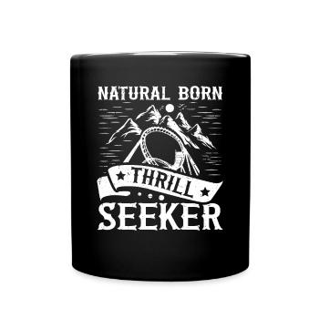 Natural Born Thrill Seeker Roller Coaster - Full Colour Mug - black - Front