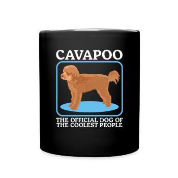 Cavapoo Dog Cavoodle Dog Owner Gift - Full Colour Mug - black - Front