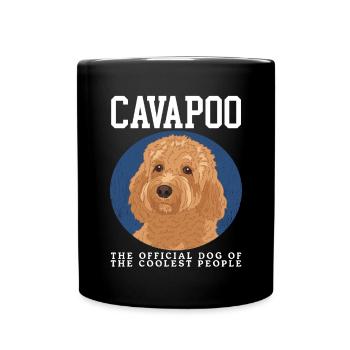 Cavapoo Dogs Cavoodle Dog Owner Gift - Full Colour Mug - black - Front