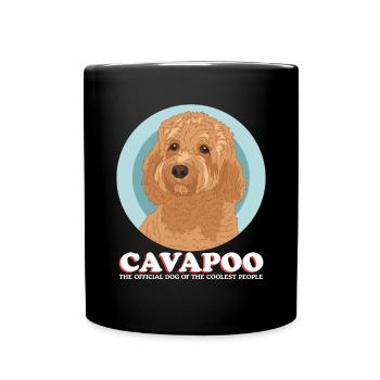 Cavapoo Cavoodle Hund Hundebesitzer Geschenk - Tasse einfarbig - Schwarz - Vorne