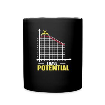 I have Potential Roller Coaster - Full Colour Mug - black - Front