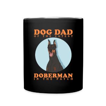Doberman Dad Dog Daddy Dog Owner Cadeau - Mug uni - noir - Devant