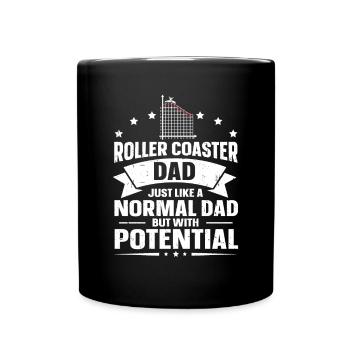 Roller Coaster Dad Just like A Normal Dad But With - Full Colour Mug - black - Front