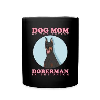 Doberman Mom Dog Mom Dog Owner Cadeau - Mug uni - noir - Devant