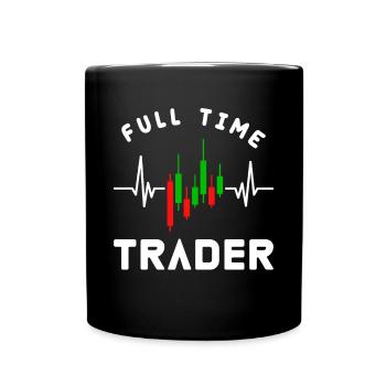 Le diagramme des graphiques de trading de traders à temps plein Actions - Mug uni - noir - Devant