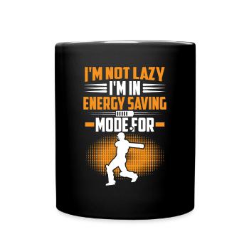 Je ne suis pas paresseux pour le cricket - Mug uni - noir - Devant