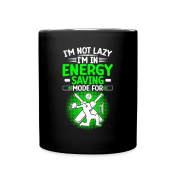 Energiesparmodus Für Cricket - Tasse einfarbig - Schwarz - Vorne