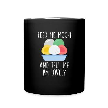 Mochi japanisches Essen Mochi - Tasse einfarbig - Schwarz - Vorne