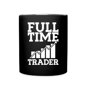 Le diagramme des graphiques de trading de traders à temps plein Actions - Mug uni - noir - Devant