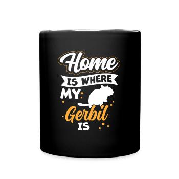 Gerbille est ma maison Rat de course Gerbille - Mug uni - noir - Devant