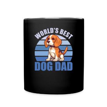 Weltbester Hunde Papa süßer Beagle - Tasse einfarbig - Schwarz - Vorne