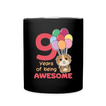 Cochons d’Inde pour les enfants de 9e anniversaire neuf - Mug uni - noir - Devant