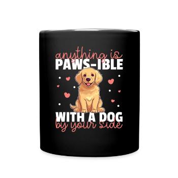 Chiens jeu de mots adorable mignon golden retriever - Mug uni - noir - Devant