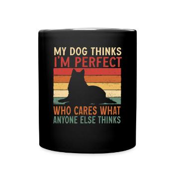 Longhair Collie Rough Collie Dog - Full Colour Mug - black - Front