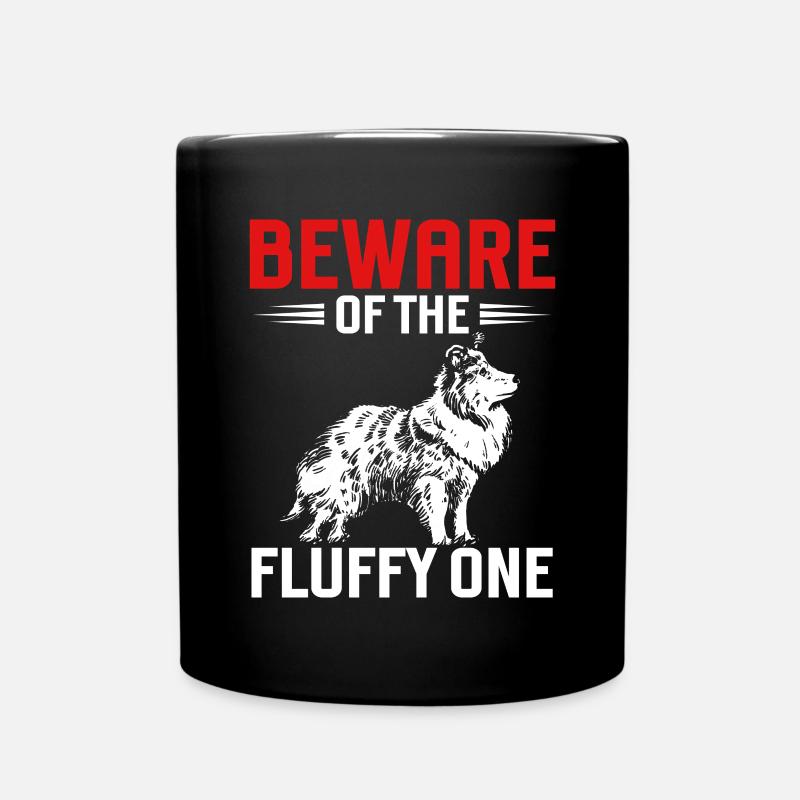 Langhaarcollie Rough Collie Hund - Tasse einfarbig - Schwarz