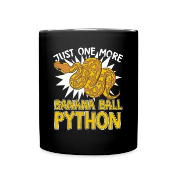 Just One More Snake Python Banana Ball Python - Full Colour Mug - black - Front