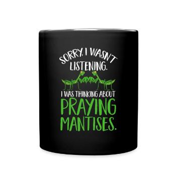 Mante religieuse, collectionneur d’insectes, entomologiste - Mug uni - noir - Devant
