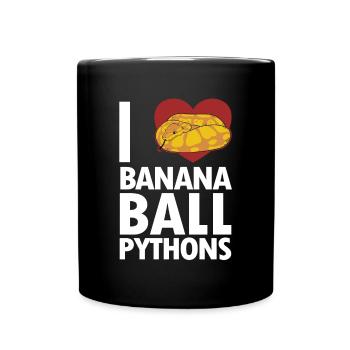 J’adore Boule de banane Pythons Boule de banane Serpent - Mug uni - noir - Devant
