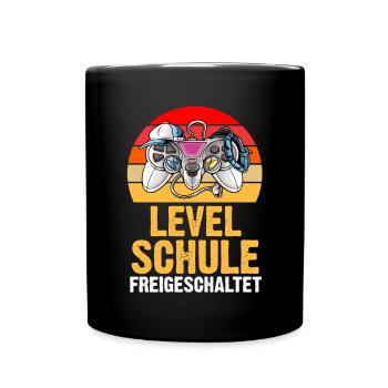 Schulkind Gamer Schulbeginn Erste Klasse Einschulu - Tasse einfarbig - Schwarz - Vorne