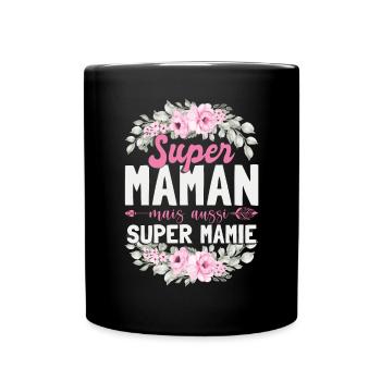 Fête Des Mères Maman & Mamie - Mug uni - noir - Devant