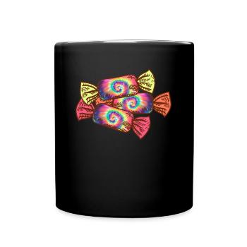 Bonbons à colorier cravate - Hippie Halloween - Mug uni - noir - Devant